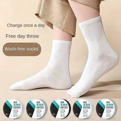 Portable Disposable Socks | Compression Travel Socks | Best for Patient, Sports & Travel (2 Pairs)