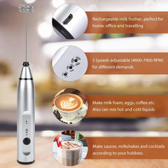 2 in 1 Rechargeable Coffee Beater & Mixer