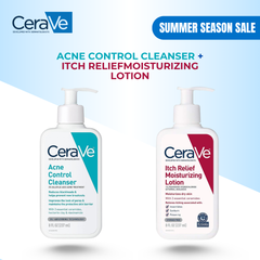 Cerave Acne Control Cleanser + Cerave Itch Relief Moisturizing Lotion