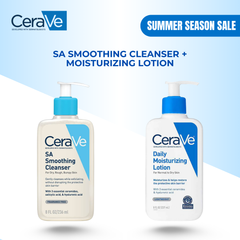 Cerave SA Smoothing Cleanser + Cerave Daily Moisturizing Lotion