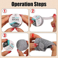 Portable Disposable Socks | Compression Travel Socks | Best for Patient, Sports & Travel (2 Pairs)