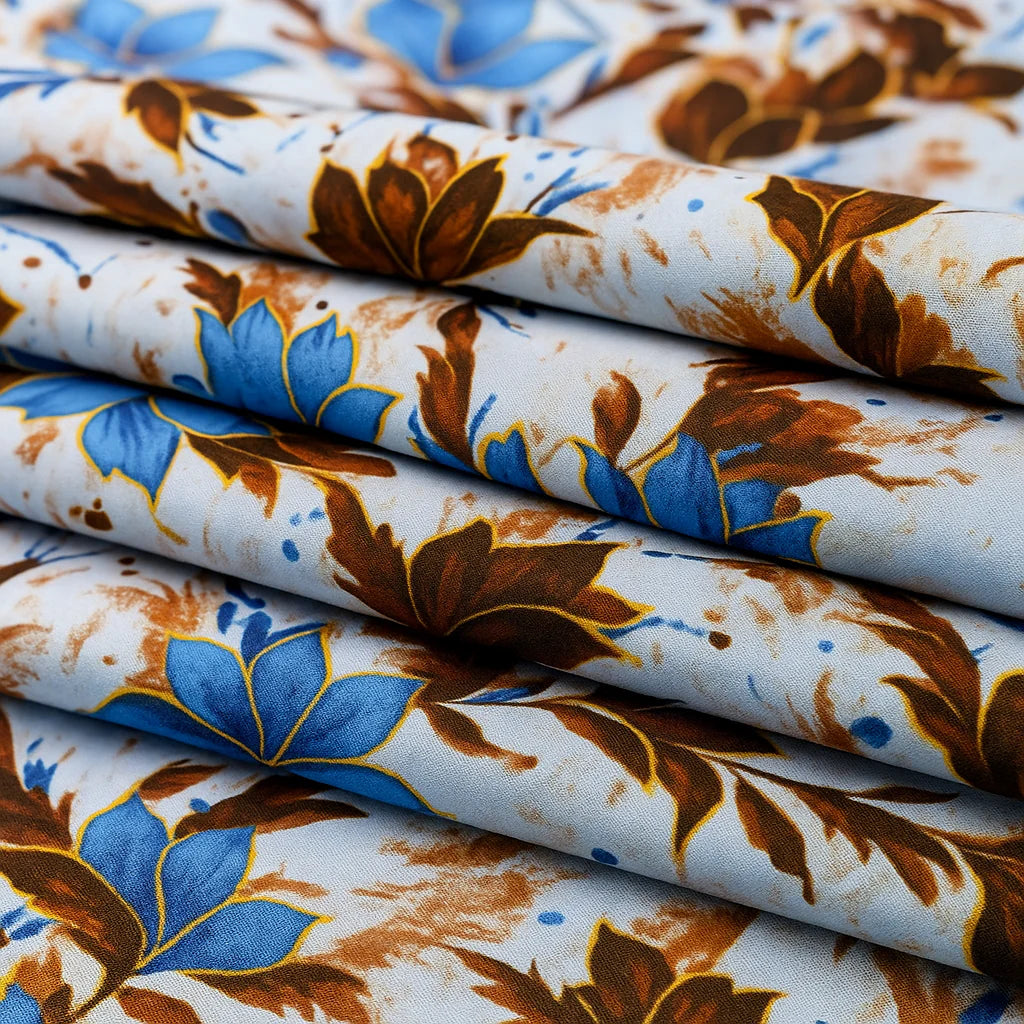Digital Printed 2 Piece Unstitched Cotton Suit
