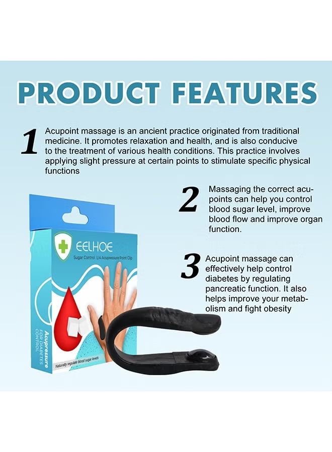 Sugar Control LI4 Acupressure Point Clip (2 Pieces)